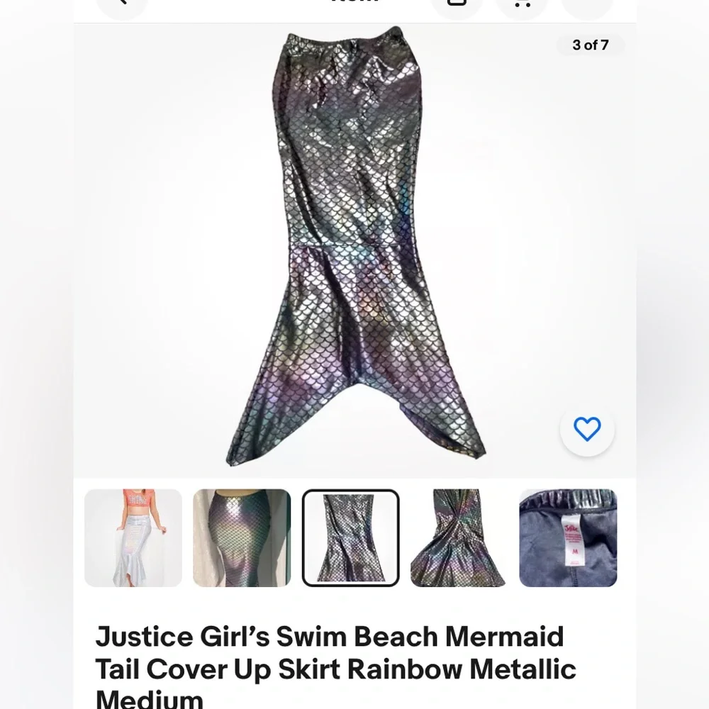 Justice girls mermaid skirt. Lg
